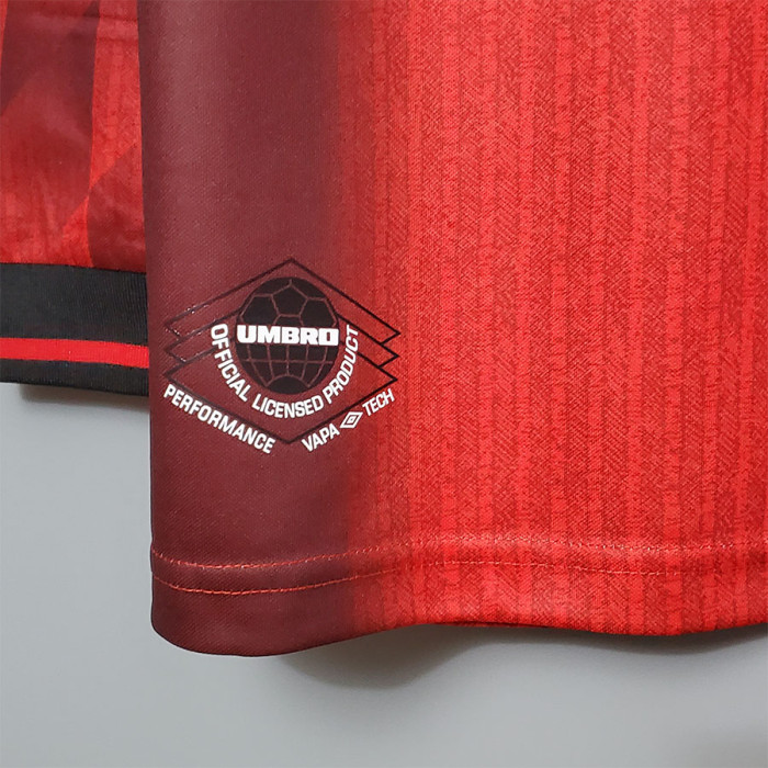 1996 Man Utd Home Long Sleeve Retro Soccer Jersey (长袖)