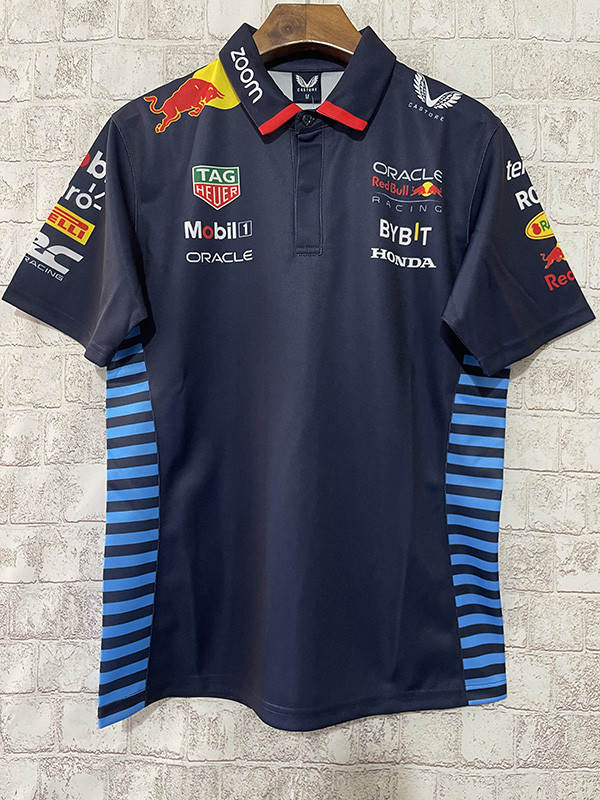 2024 F1 Red Bull Royal Blue Polo Racing Suit(有领)