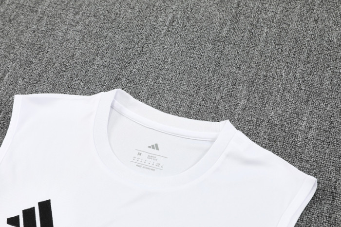 2025-26 RMA White Tank top and shorts suit