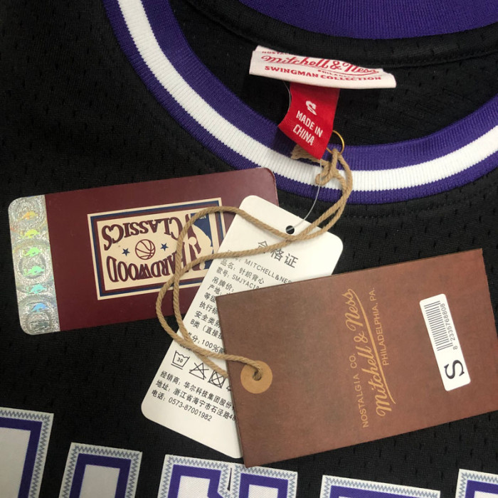 2001 Kings BIBBY #10 Black Retro Top Quality Hot Pressing NBA Jersey