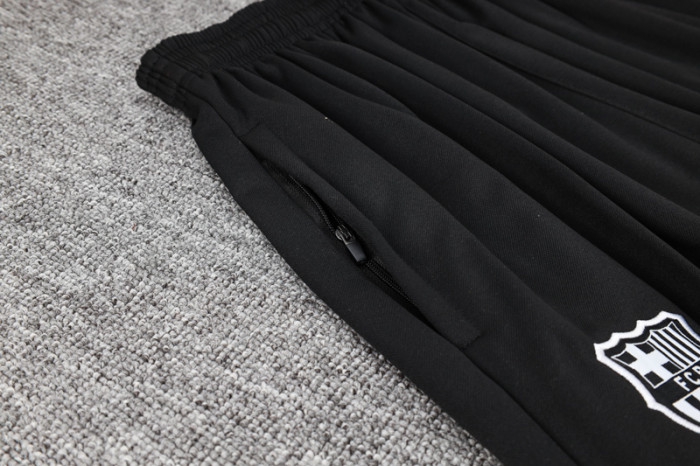 24-25 BAR Black Hoodie Half Pull Tracksuit #F562半拉连帽
