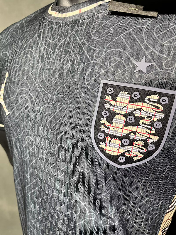 24-25 England Black Grey Special Edition Player Version Soccer Jersey