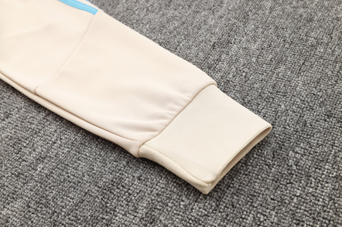 24-25 Argentina Beige Hoodie Half Pull Tracksuit #F592半拉连帽