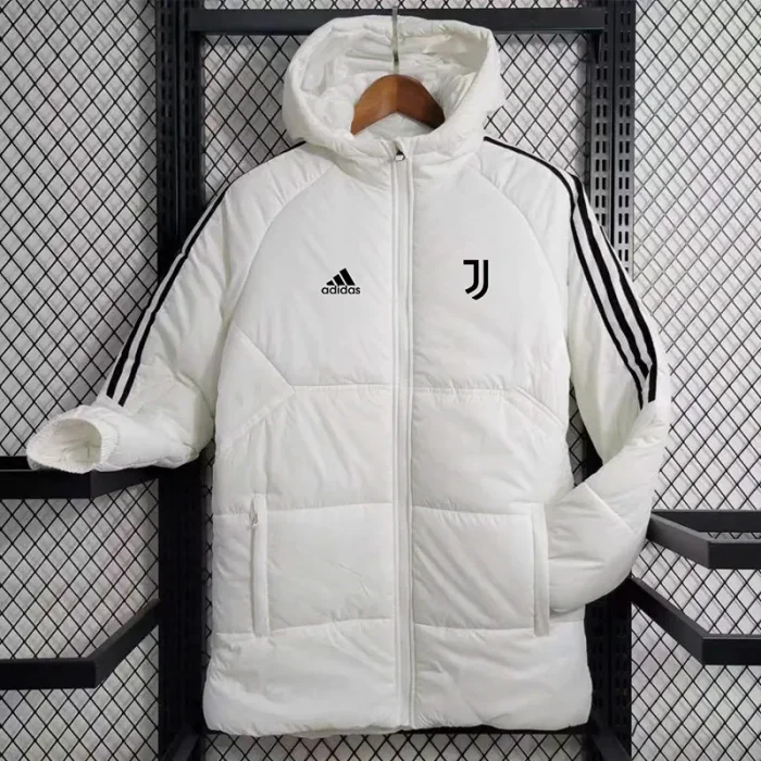 23-24 JUV White Hooded Cotton Coat Black Edge (黑色边) 棉衣