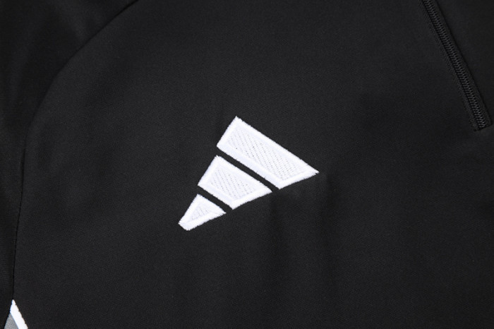 25-26 Germany Black Kids Half Pull Tracksuit #E25149(童装)(半拉链)