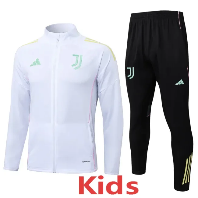 2025-26 JUV White Kids Jacket Tracksuit #E25118(童装）