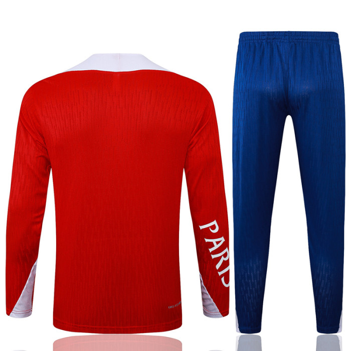 2025-26 PSG Jordan Red Kids Half Pull Tracksuit#E2521(童装)(半拉链)