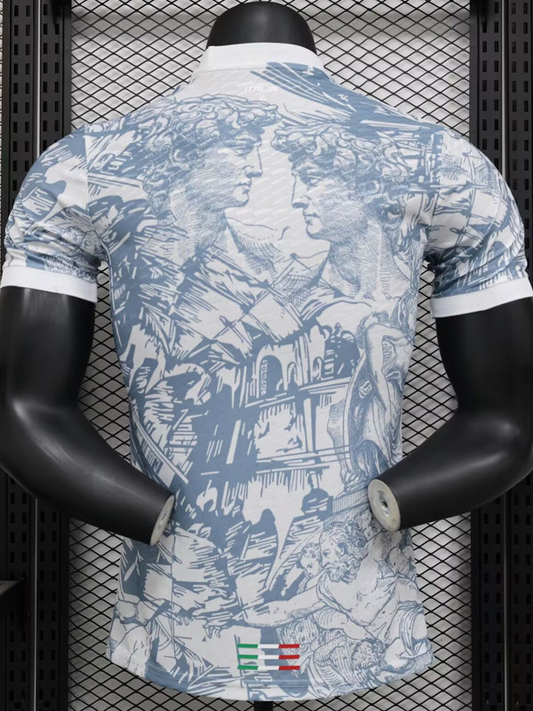 24-25 Italy Grey White Special Edition Player Version Soccer Jersey