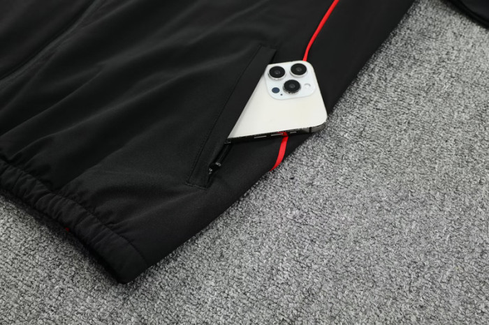 2025-26 River Plate Black Hoodie Jacket Tracksuit
