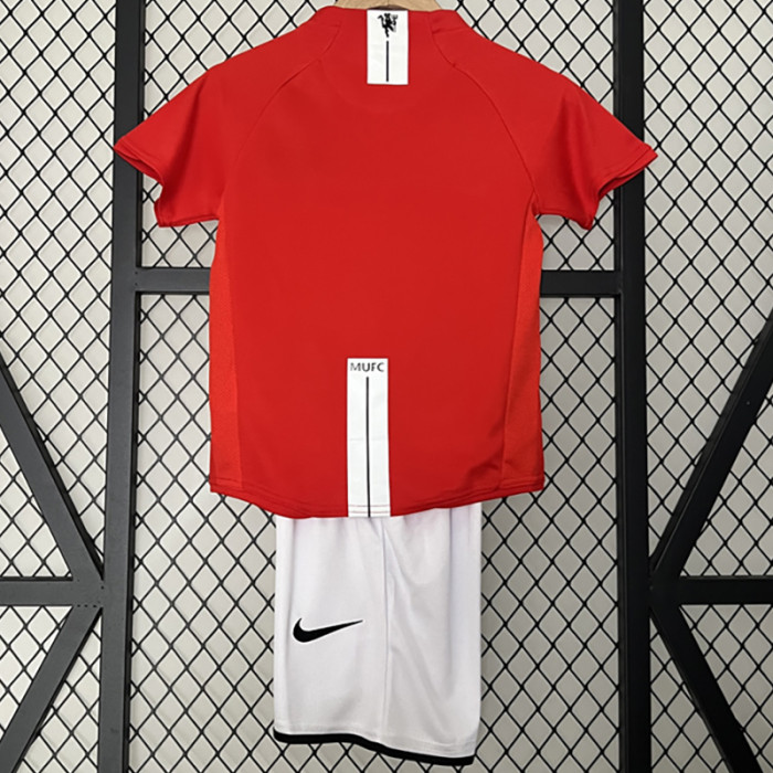 2007-2008 Man Utd Home Kids Retro Soccer Jersey (决赛字)