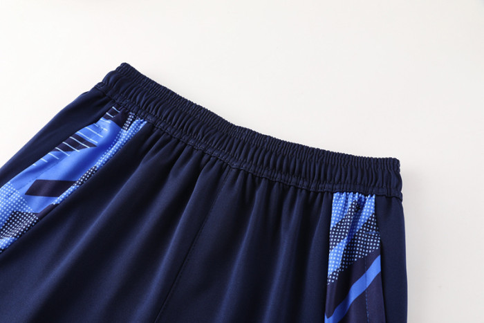 2024 AD Royal blue Half Pull Tracksuit #AB07 (半拉链)