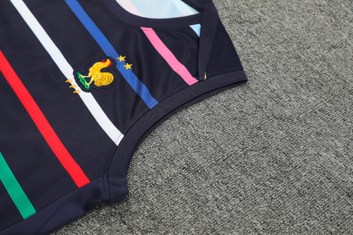 24-25 France Black Tank top and shorts suit
