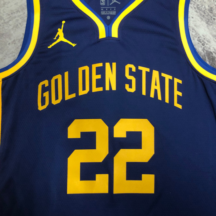 22-23 WARRIORS WIGGINS #22 Dark blue Top Quality Hot Pressing NBA Jersey (Trapeze Edition)