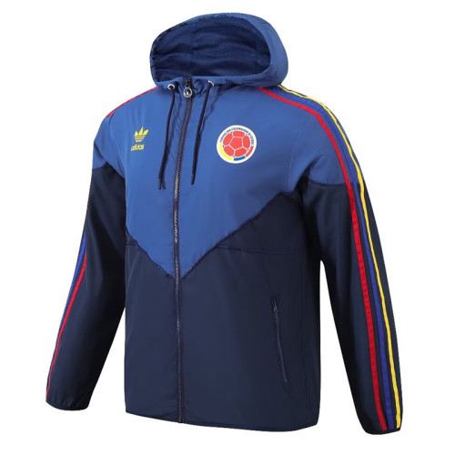 24-25 Colombia Blue&Black Windbreaker (High Quality)球员