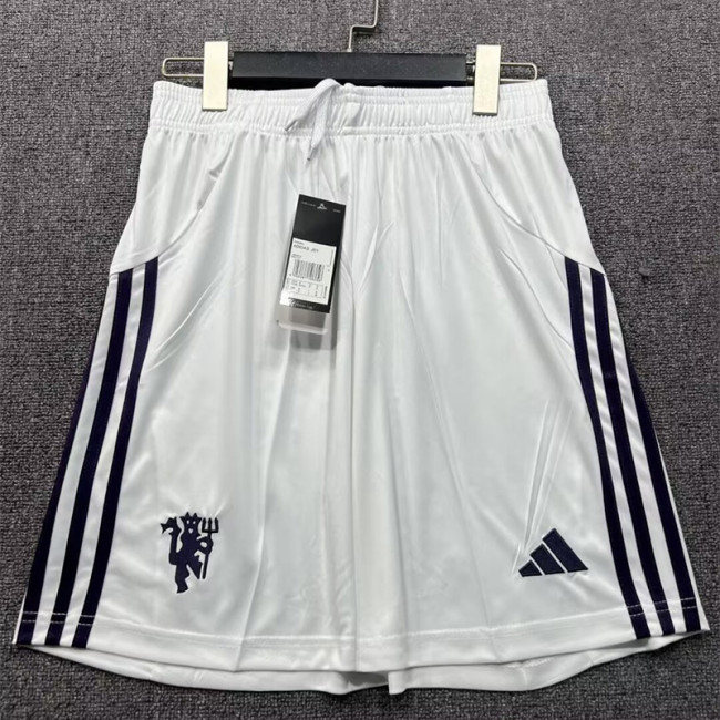 2025-26 Man Utd White Shorts Pants
