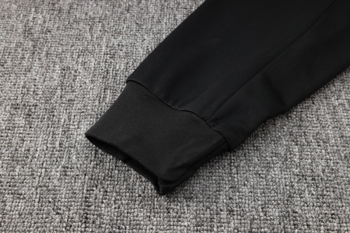 24-25 BAR Black Hoodie Half Pull Tracksuit #F562半拉连帽