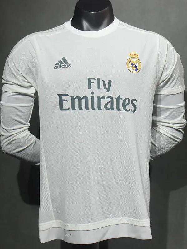 2015-2016 RMA Home Player Version 长袖球员 Long Sleeve Retro Soccer Jersey