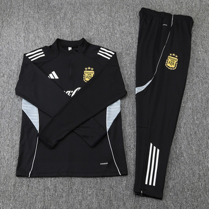 25-26 Argentina Black Half Pull Tracksuit (半拉链)