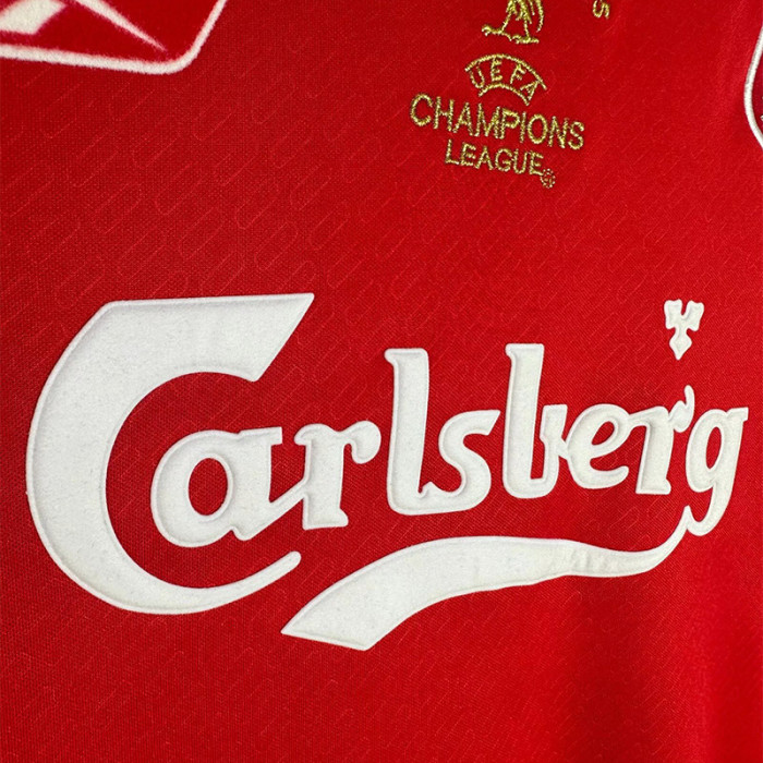 2004-2005 LIV Home Long Sleeve Retro Soccer Jersey (长袖)前带字