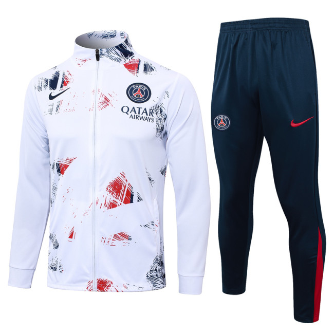 24-25 PSG White Jacket Tracksuit #A753(喷墨)