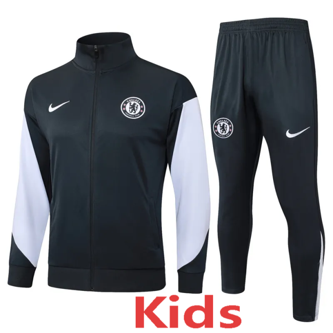 2025-26 CHE Dark gray Kids Jacket Tracksuit #E2570(童装)