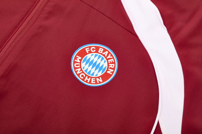 2025-26 Bayern Jujube red Hoodie Jacket Tracksuit