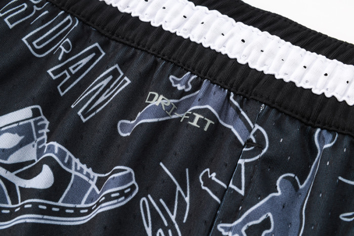 C2441 Jordan Black Casual Short Pants