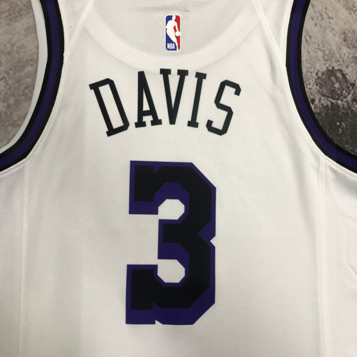 22-23 LAKERS DAVIS #3 White City Edition Top Quality Hot Pressing NBA Jersey