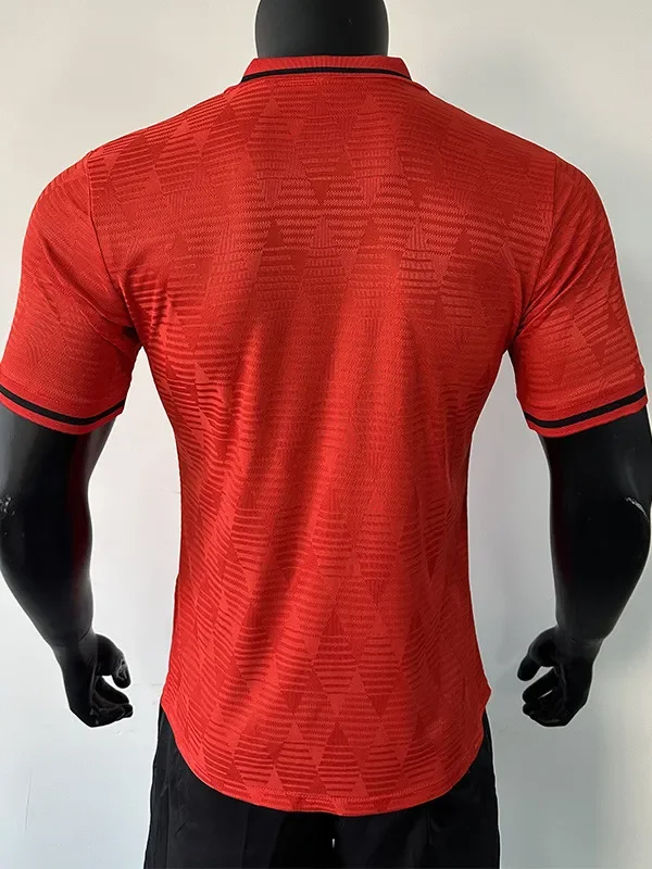 24-25 Bayern Red Special Edition Player Version Soccer Jersey *三叶草翻领