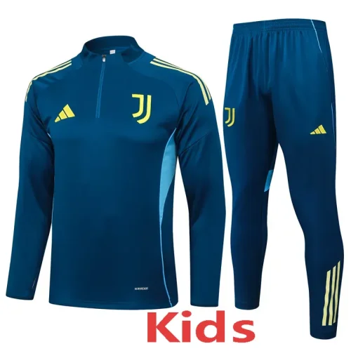 25-26 JUV Royal blue Kids Half Pull Tracksuit #E2543(童装)(半拉链)