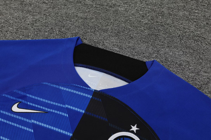 24-25 INT Blue-Black Training Short Suit (条纹)