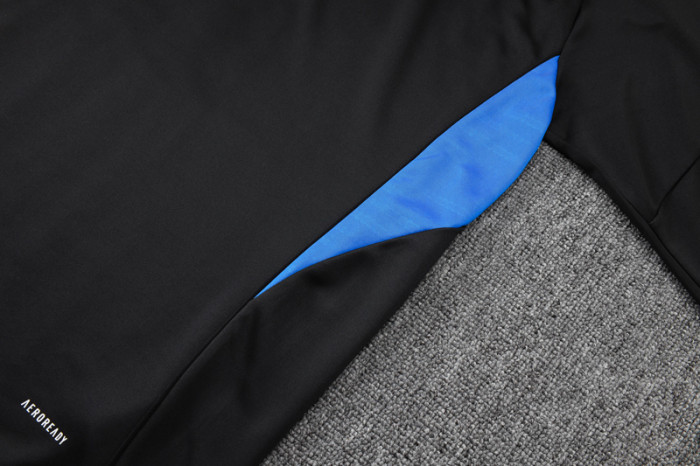 2025-26 Man Utd Black Kids Half Pull Tracksuit#E2554(童装)(半拉链)