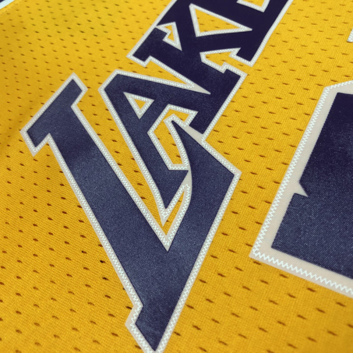 1999 LAKERS RODMAN #73 Yellow Retro Top Quality Hot Pressing NBA Jersey(圆领)