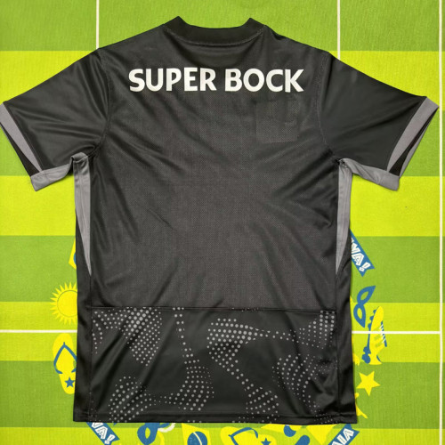 2025-26 Sporting Lisbon Black Fans Soccer Jersey