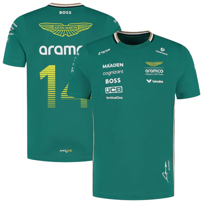 2024 F1 Aston Martin #14 Green Racing Suit (圆领)