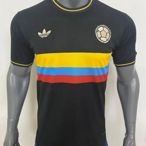 2024 Colombia Black 100th Anniversary Fans Soccer Jersey