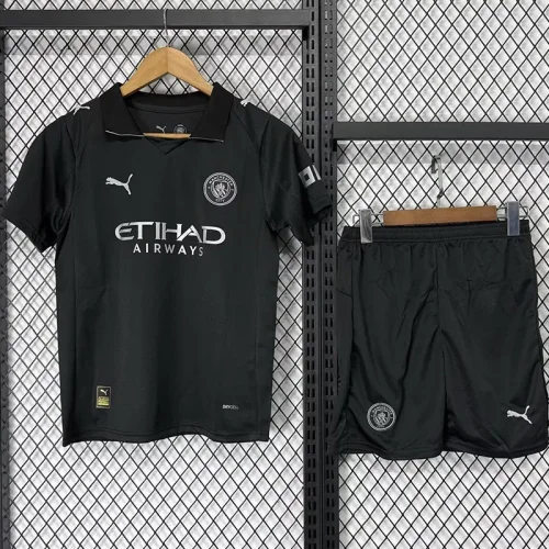 25-26 Man City Away Kids Soccer Jersey