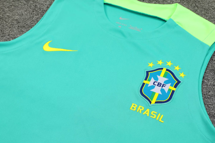 24-25 Brazil Light Green Tank top and shorts suit