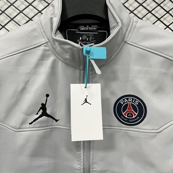 2025-26 PSG Jordan Gray Outdoor Jackets #RK901软料