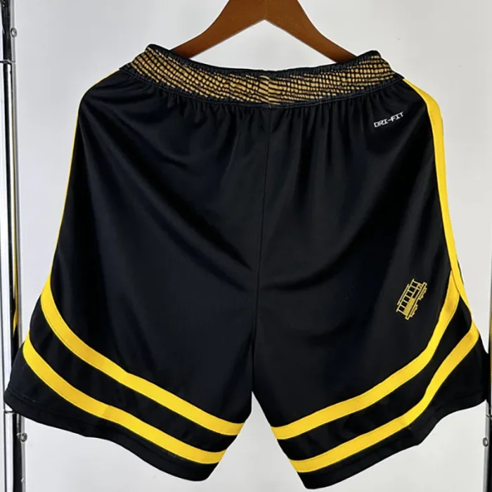 2023-24 WARRIORS Black City Edition Top Quality NBA Pants