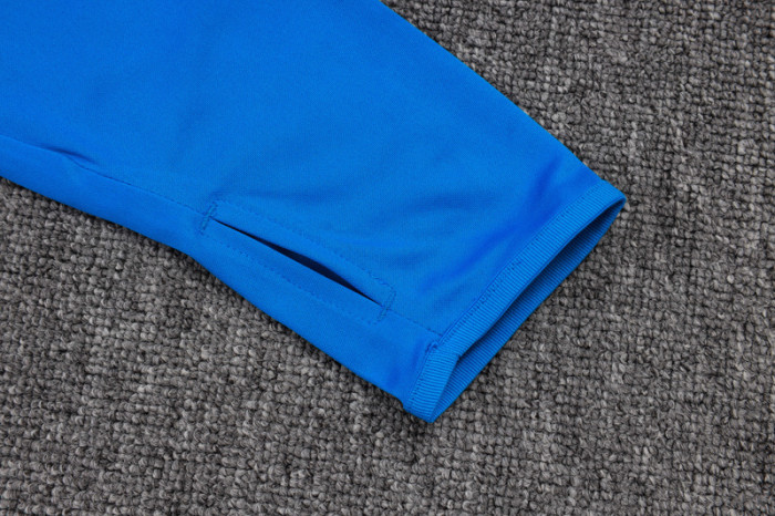 2025-26 RMA Lake blue Half Pull Tracksuit半拉链）