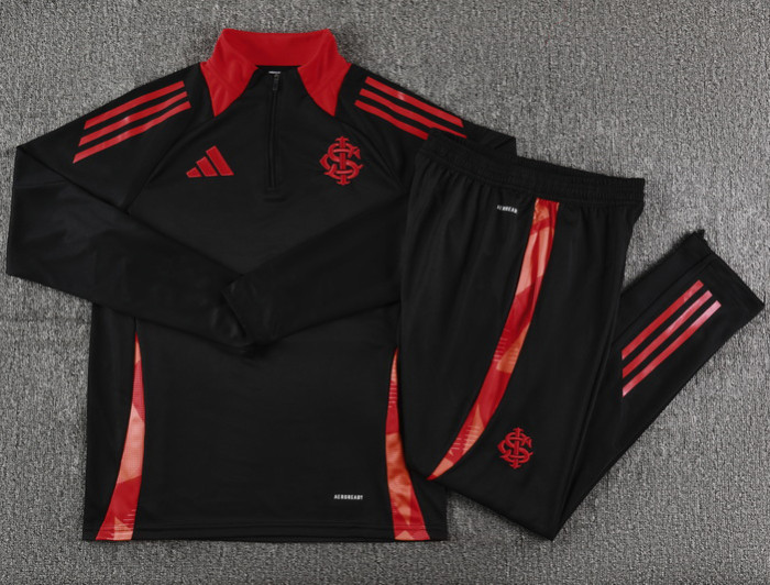 25-26 Internacional Black Kids Half Pull Tracksuit (童装)(半拉链)