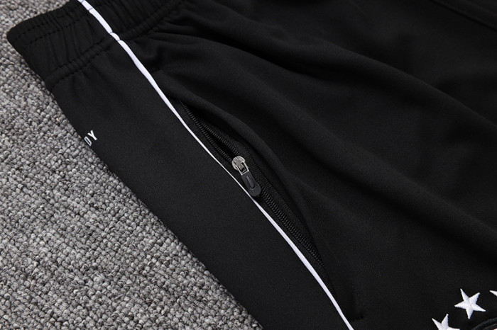 2025-26 Germany Black Half Pull Tracksuit (半拉链）