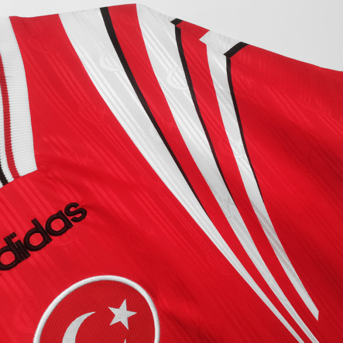 1996 Turkey Red Retro Soccer Jersey