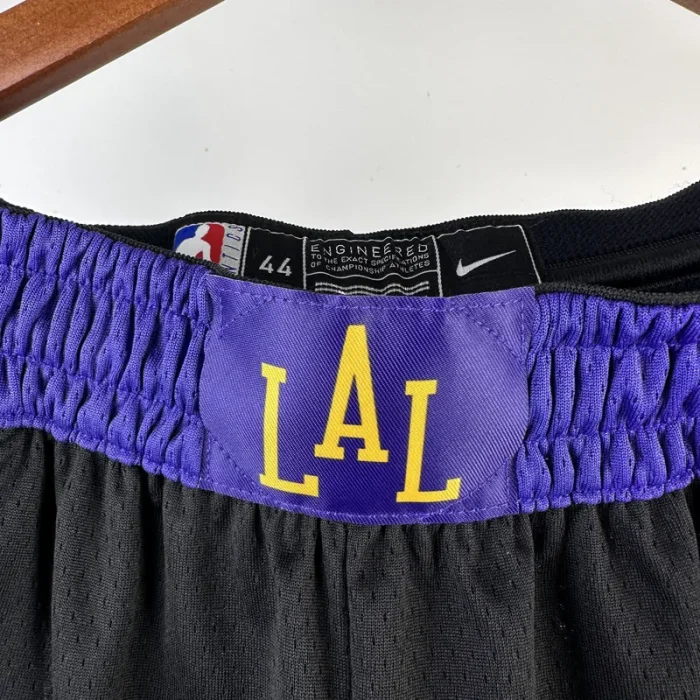2023-24 LAKERS Black City Edition Top Quality NBA Pants