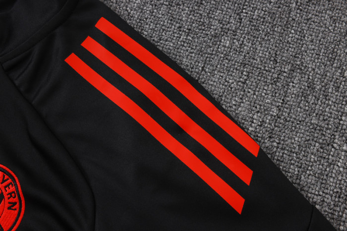 2025-26 Bayern Black Kids Half Pull Tracksuit#E25101(童装)(半拉链)