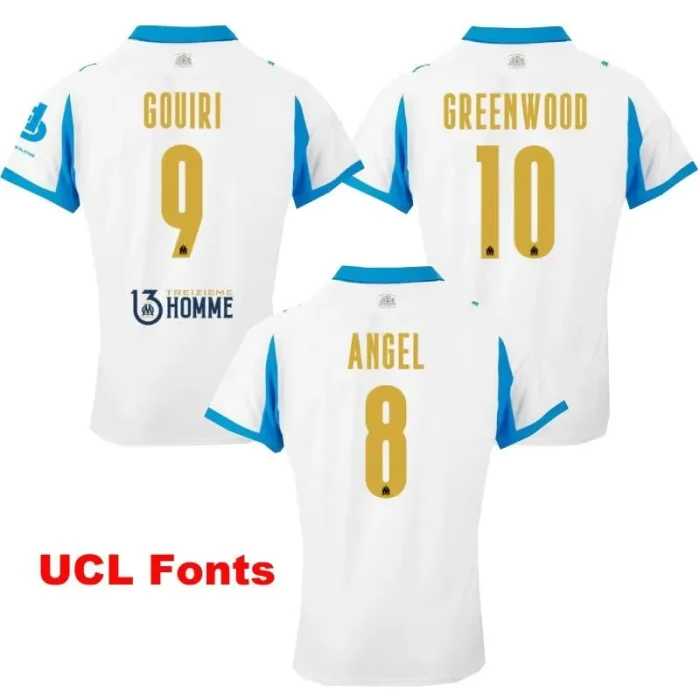2025-26 Marseille Home Long Sleeve Soccer Jersey (长袖)