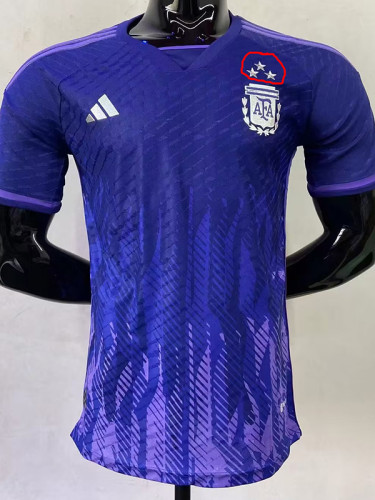 22-23 Argentina Away 3 Stars Player Version Soccer Jersey (三星)
