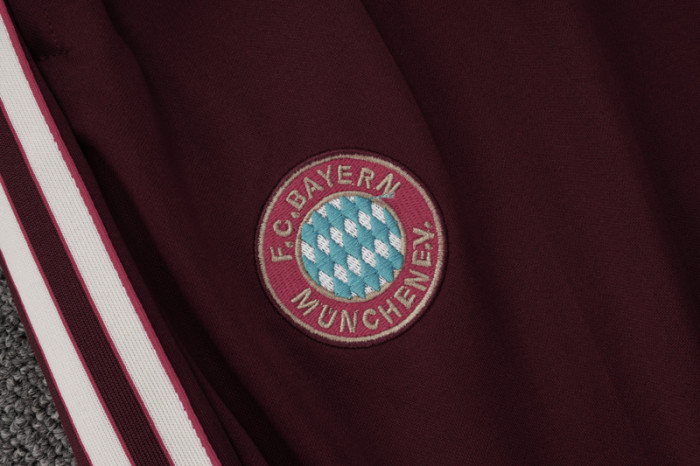 25-26 Bayern Deep Red Half Pull Tracksuit #B2512(半拉链)