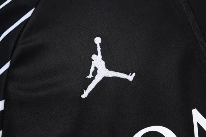 2025-26 PSG Jordan Black Half Pull Tracksuit #B2573(半拉链）
